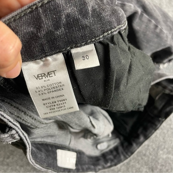 VERVET Women’s Black Denim Distressed skinny Jeans size: 30 - Picture 7 of 10